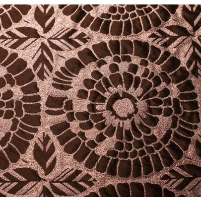 Polyester Metallic Lurex Fabric - Pink/Brown