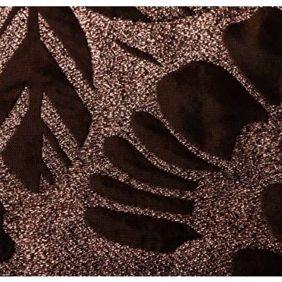 Polyester Metallic Lurex Fabric - Pink/Brown