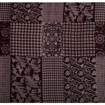 Vintage Designer Silk Devoré Velvet Red Fabric