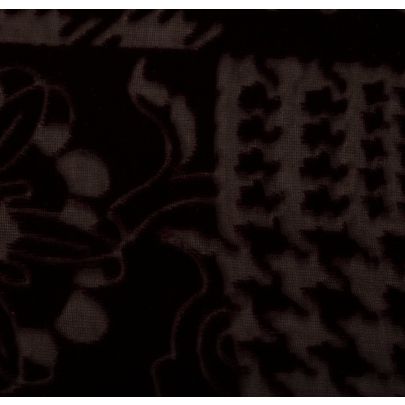 Vintage Designer Silk Devoré Velvet Brown Fabric (sold as 1.5m piece)