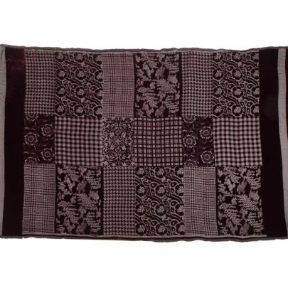 Vintage Designer Silk Devoré Velvet Red Fabric