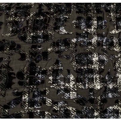 Vintage Designer Devoré Silk Velvet 