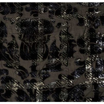 Vintage Designer Devoré Silk Velvet 