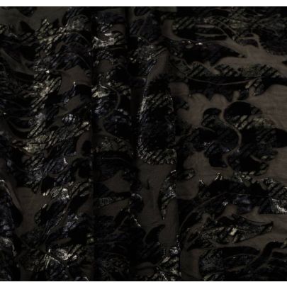 Vintage Designer Devoré Silk Velvet 