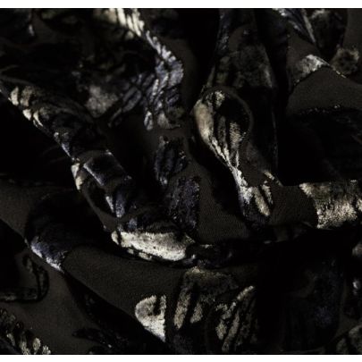 Vintage Designer Devoré Silk Velvet 