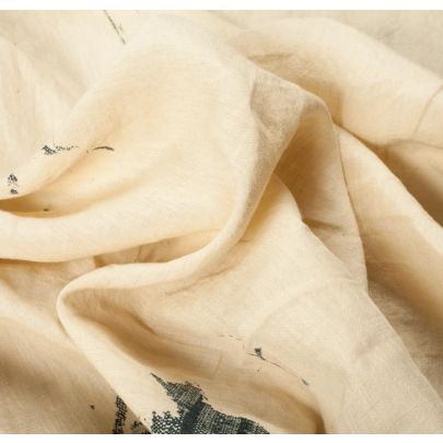 100% Linen Cream Fabric
