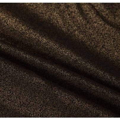 Polyester Foil Print Black/Gold Fabric