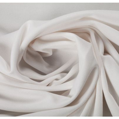 Rayon Elastane White Fabric