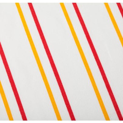 100% Polyester Fabric - Red and Yellow Stripes
