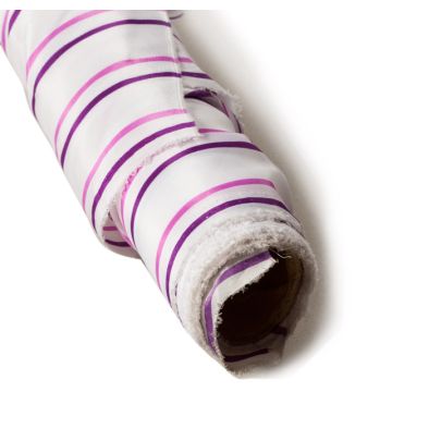 100% Polyester Fabric - Pink And Purple Stripes