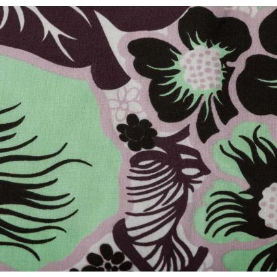 Flower Print Cotton Fabric - Dark