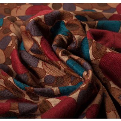 100% Rayon Jersey - Autumn Fruits Print Fabric