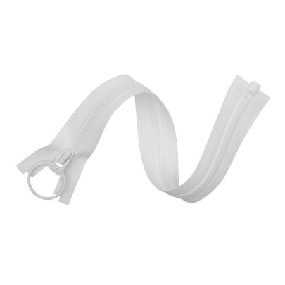 30cm YKK Vislon Open End Sports Zip in White