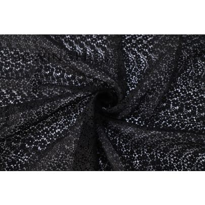 Black Floral Guipure Lace - heavy-weight black French guipure lace from the famous Solstiss