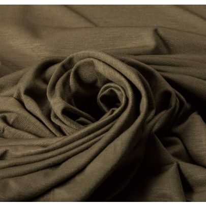 100% Rayon Slub Jersey Green Fabric