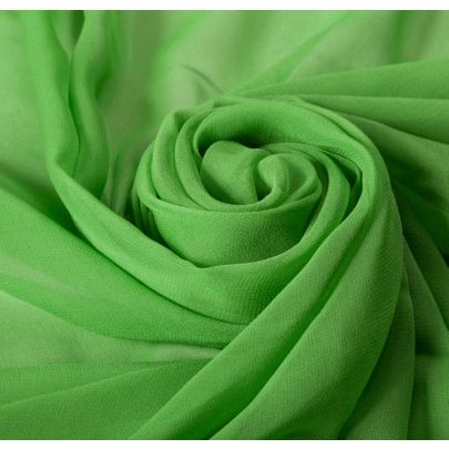 100% Silk Georgette Green Fabric