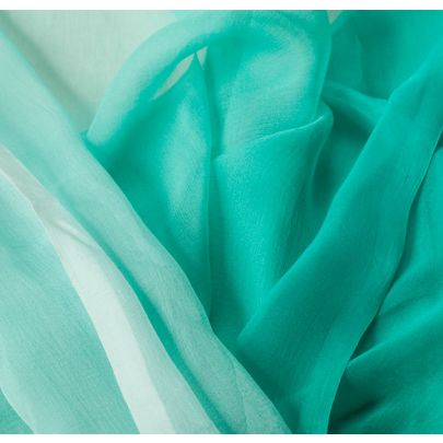 100% Silk Green Fabric
