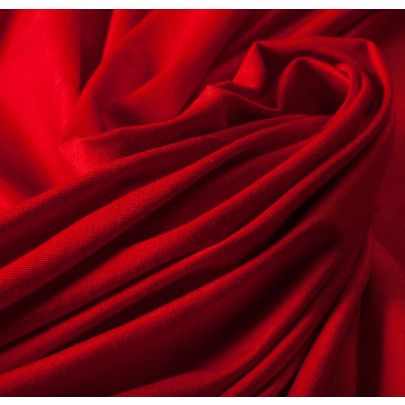 95% Cotton 5% Elastane Red Jersey Fabric