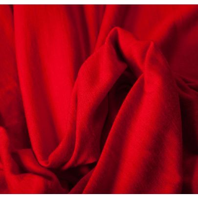 100% Polyester Slub Jersey Red Fabrics