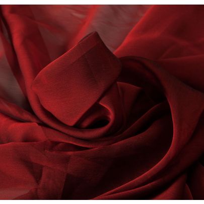 100% Silk Red Fabric
