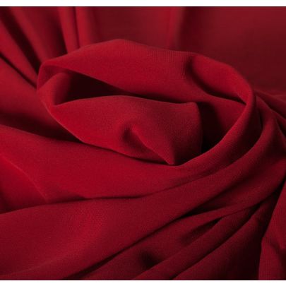100% Polyamide Georgette Red Fabric