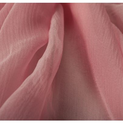 100% Silk Chiffon Pink Fabric