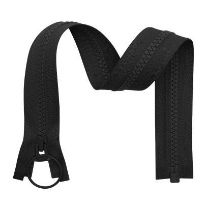 YKK Vislon Sports Open End Zip- Black 40cm