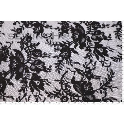 Black Chantilly Lace - contrast between the delicate lace and other fabric
