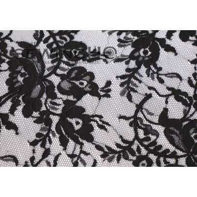 Black Chantilly Lace - contrast between the delicate lace and other fabric