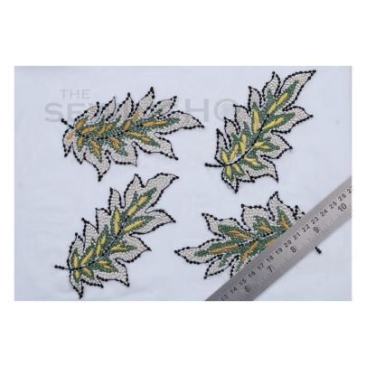 Azaria Thread Embroidery - falling leaves adds a lively and animated touch