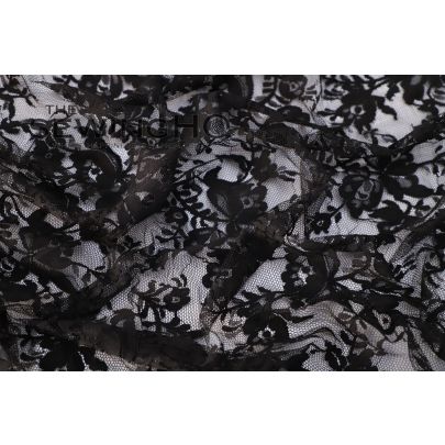 Black Chantilly Lace - contrast between the delicate lace and other fabric
