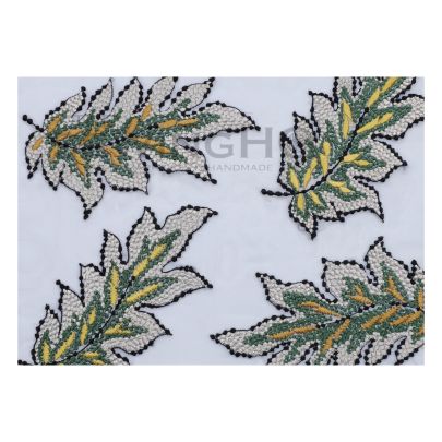 Azaria Thread Embroidery - falling leaves adds a lively and animated touch