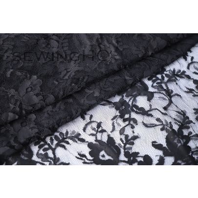 Black Chantilly Lace - contrast between the delicate lace and other fabric