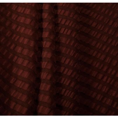 Elasticised Rayon Sear Sucker Brown Fabric