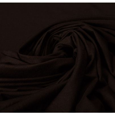 100% Wool Slub Jersey Brown Fabric