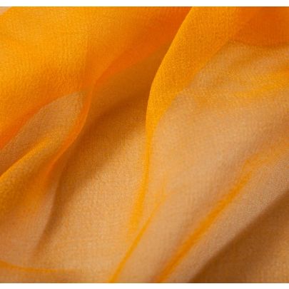 100% Silk Chiffon Orange Fabric