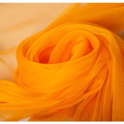 100% Silk Chiffon Orange Fabric