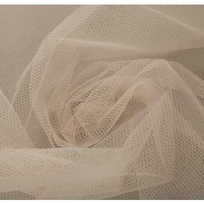 100% Tulle Mesh Peach Fabric