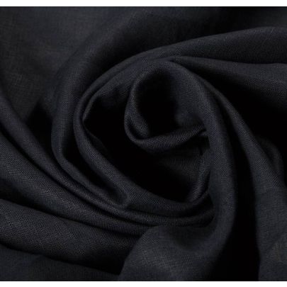 100% Linen Blue Fabric