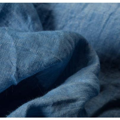 100% Linen Blue Fabrics