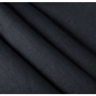 100% Linen Blue Fabric