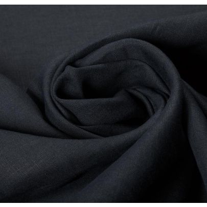 100% Linen Blue Fabric