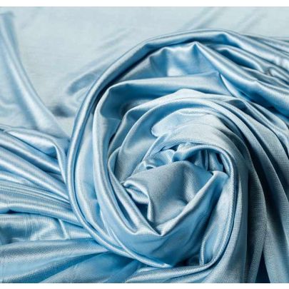 100% Rayon Interlock Blue Fabric