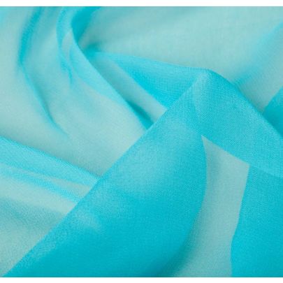 100% Rayon Georgette Blue Fabric