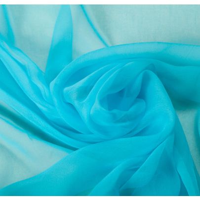 100% Rayon Georgette Blue Fabric