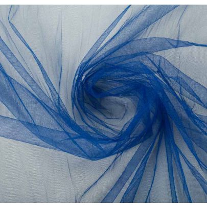 100% Tulle Mesh Blue Fabric