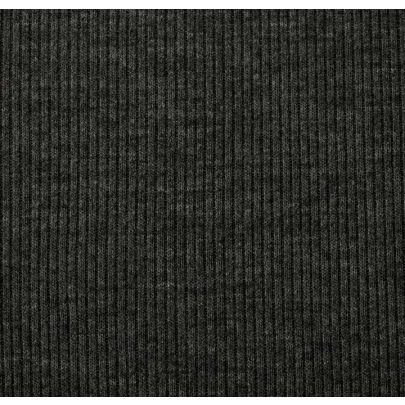 100% Wool 2X2 Rib Grey Fabric