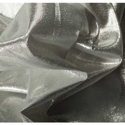 Polyester Lurex Silver Fabric