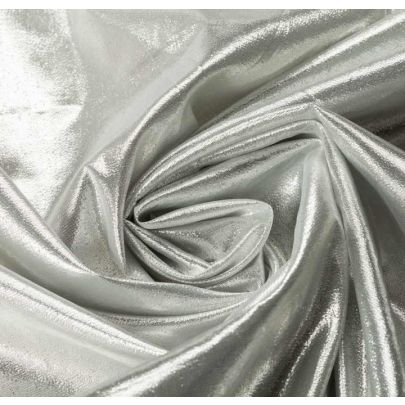 Polyester Lurex Silver Fabric