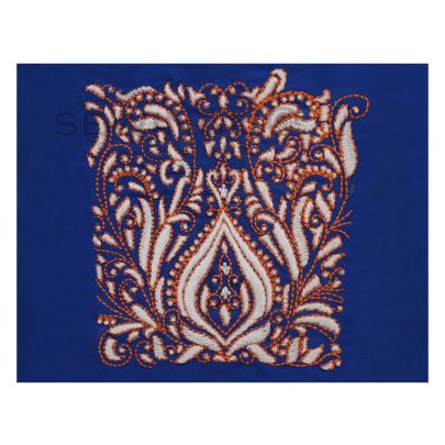 Aubree Thread Embroidery - satin stitch, running stitch, and French knots